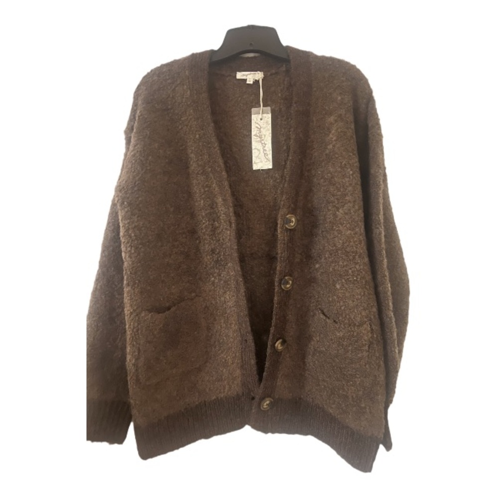 Mystree Brown Cardigan Sweater